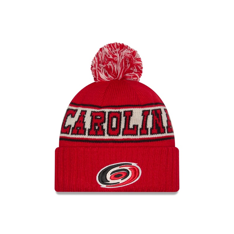 Carolina Hurricanes Retro Pom Knit Hat One Size