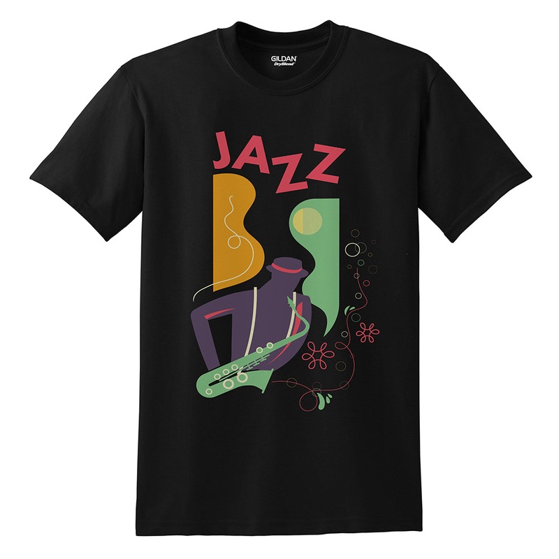 Jazz Player Polyester DryBlend Graphic Shirt Black XL