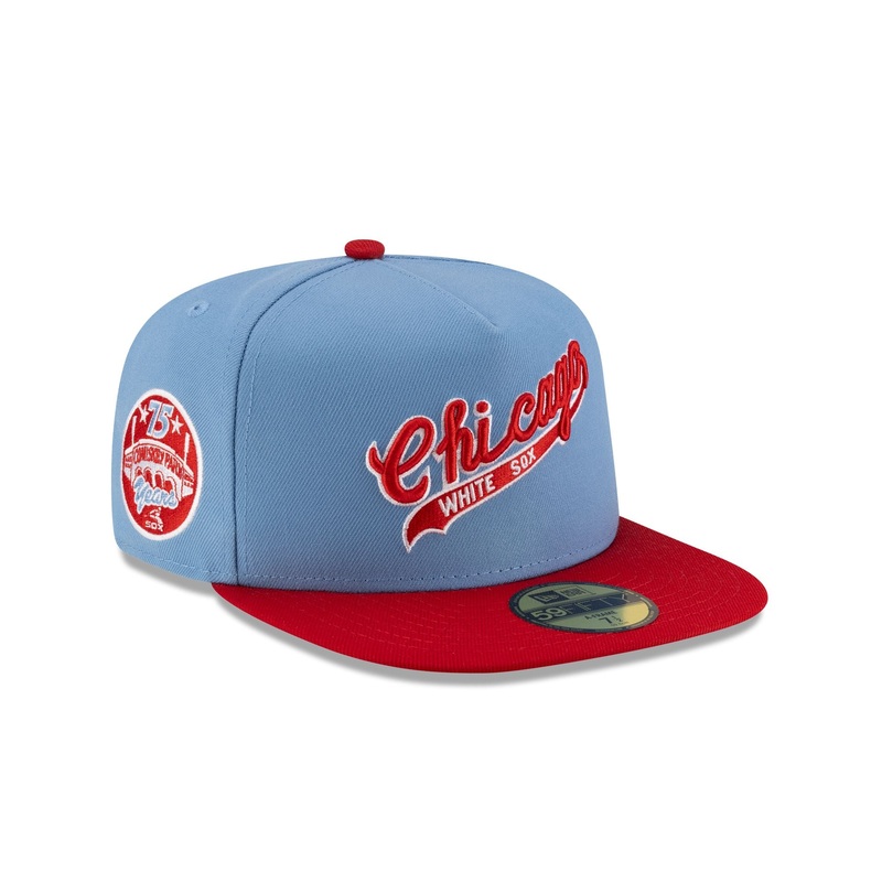 Just Caps Sky Blue Chicago White Sox 59FIFTY A-Frame Fitted Hat 7