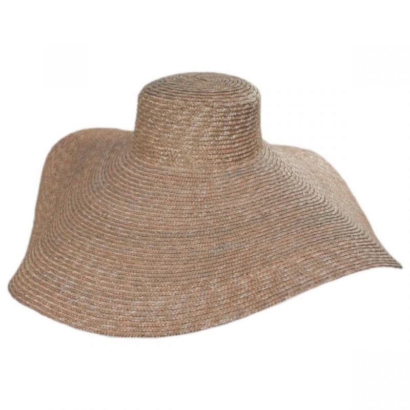 Milan Wheat Straw Boater Hat CAMEL ONE SIZE FITS MOST