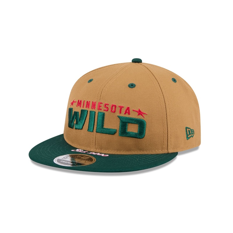 Minnesota Wild Wheat Retro Crown 9FIFTY Snapback Hat One Size