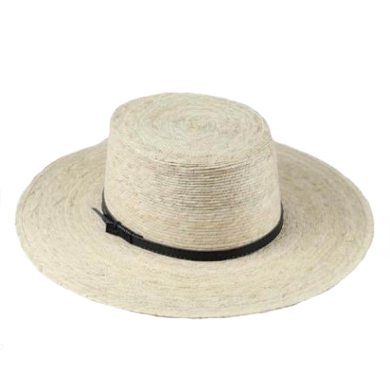 Natural Woven Palm Boater Style Sun Hat – JSA Natural Palm Large (23 1/4″)