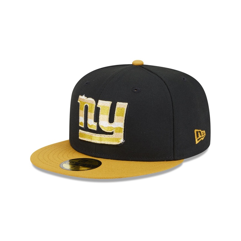 New York Giants Metallic Gold Logo 59FIFTY Fitted Hat 7