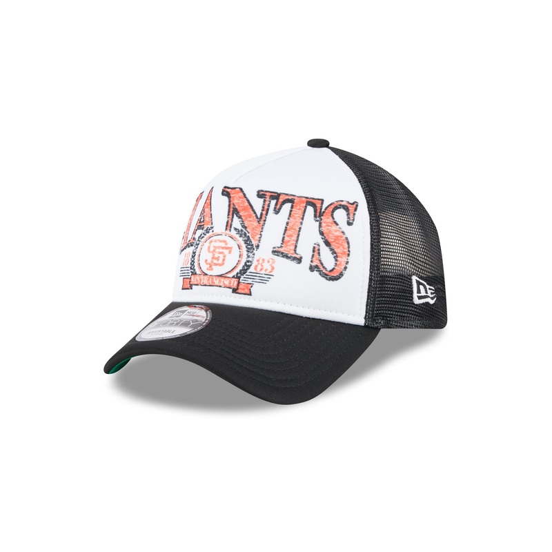 San Francisco Giants Distressed 9FORTY A-Frame Trucker Hat One Size