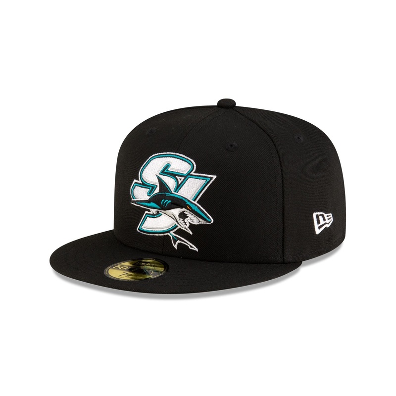 San Jose Sharks Black 59FIFTY Fitted Hat 7