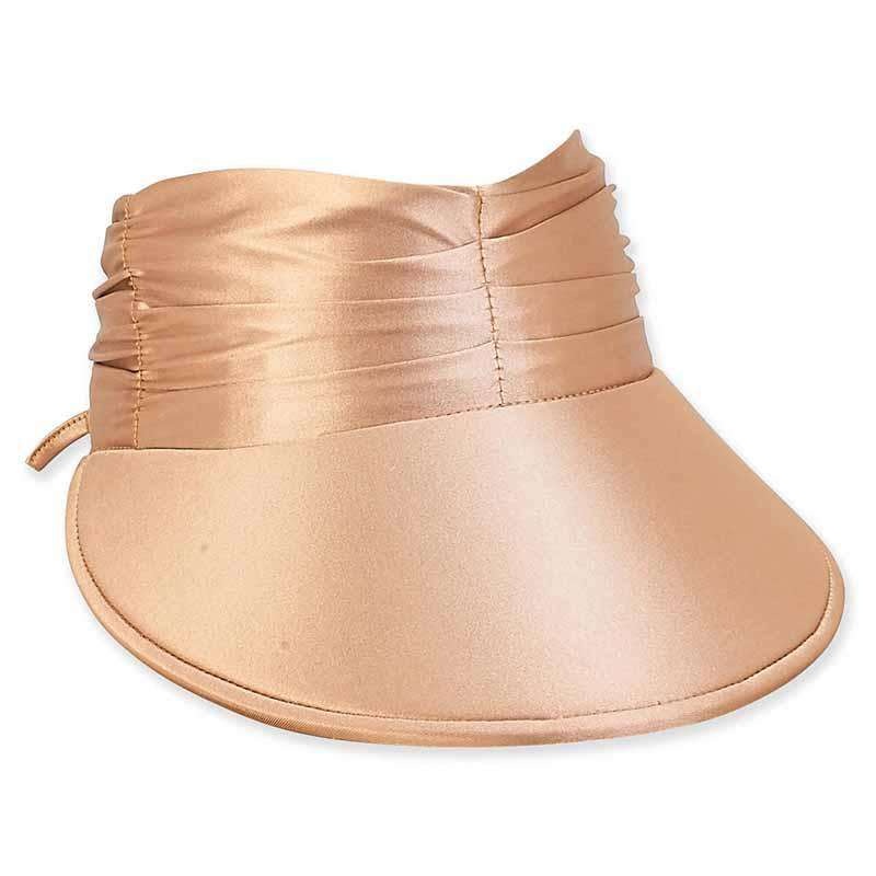 Tara Metallic Lycra Floating Sun Visor Hat – Sun ‘N’ Sand Hats Gold