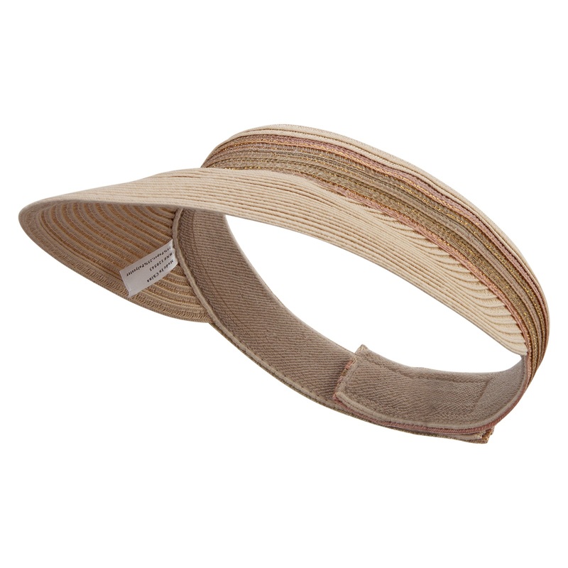 Women’s 4″ Velcro Strap Visor Tan One Size