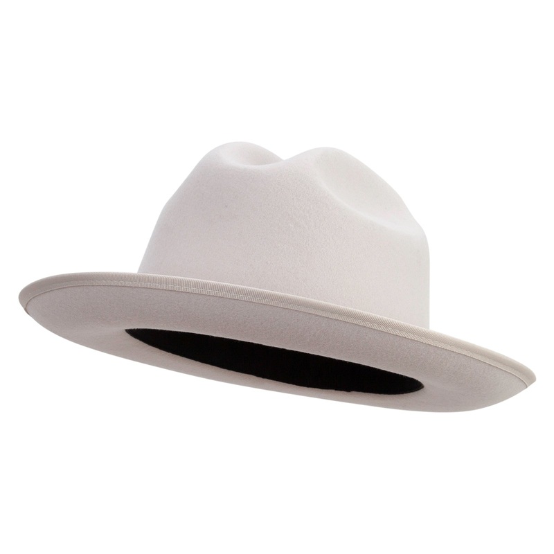 Women’s Double Ridge Folded Ribbon Hat Ivory One Size
