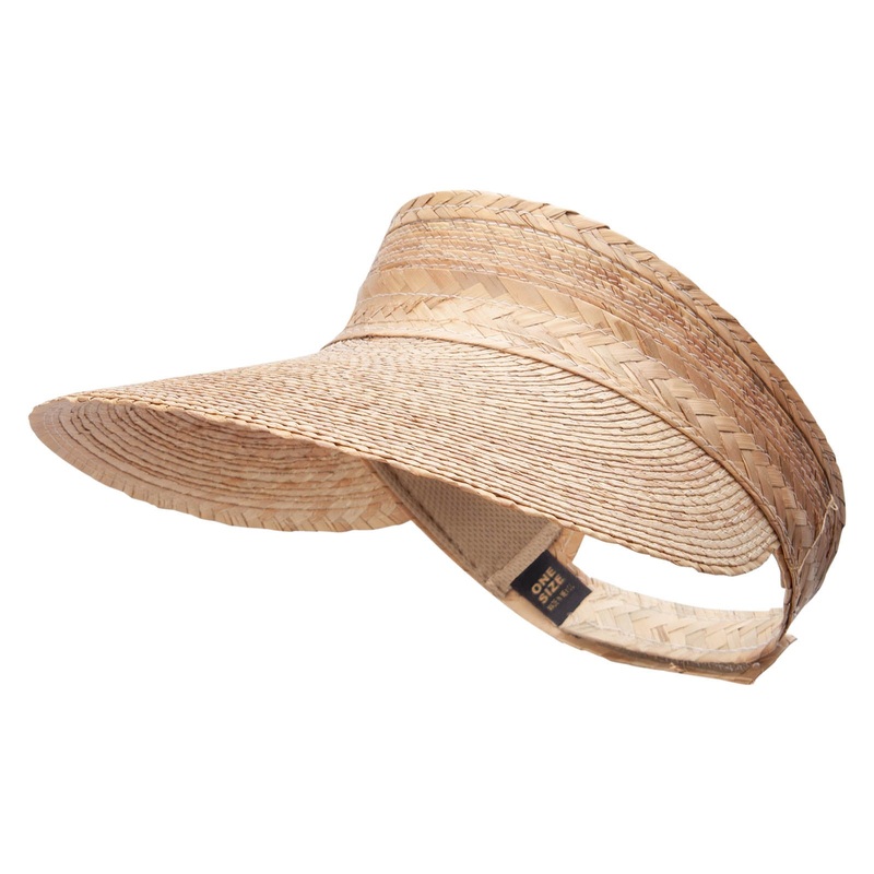 Womens Dark Palm Braid Visor Dk Palm One Size