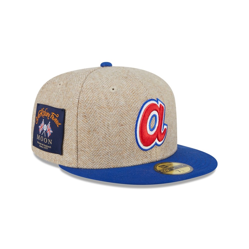 Atlanta Braves Herringbone Moon 59FIFTY Fitted Hat 7