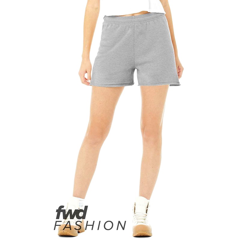 BELLA+CANVAS 3797 Women’s FWD Fashion Cutoff Fleece Shorts Black S