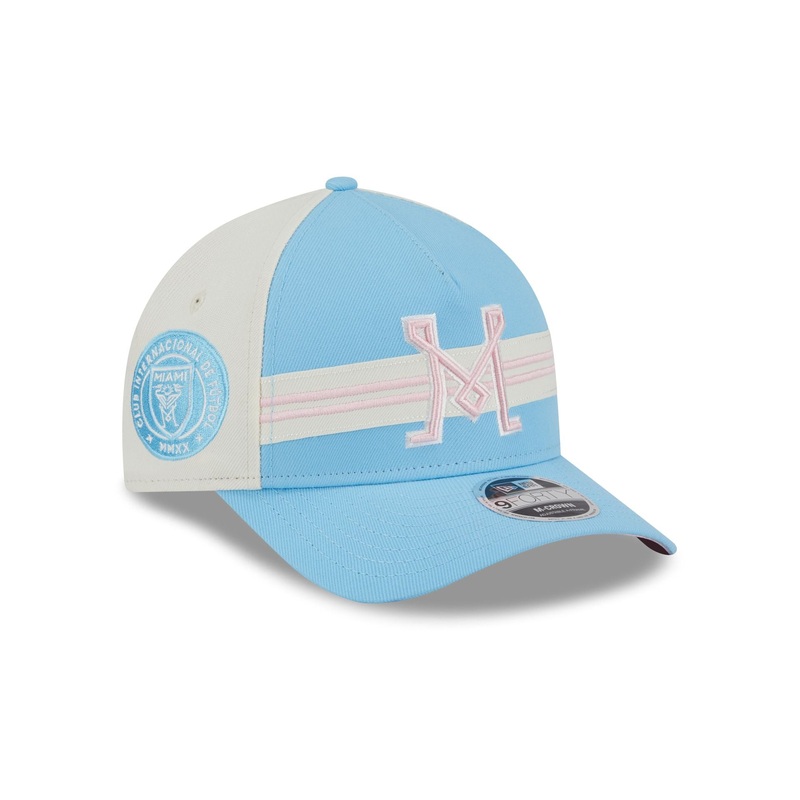 Inter Miami 2025 Jersey Hook Light Blue 9FORTY M-Crown A-Frame Snapback Hat One Size