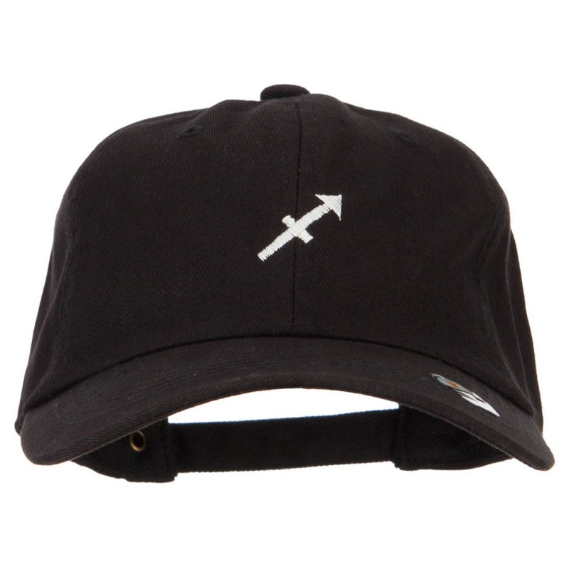 Sagittarius Zodiac Sign Embroidered Unstructured Cap Black One Size