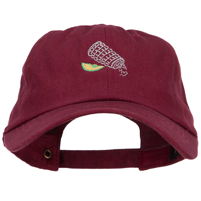Salt and Lime Embroidered Unstructured Cap Wine One Size