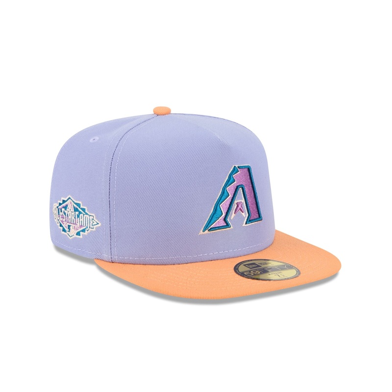 Arizona Diamondbacks Lavender 59FIFTY A-Frame Fitted Hat 7