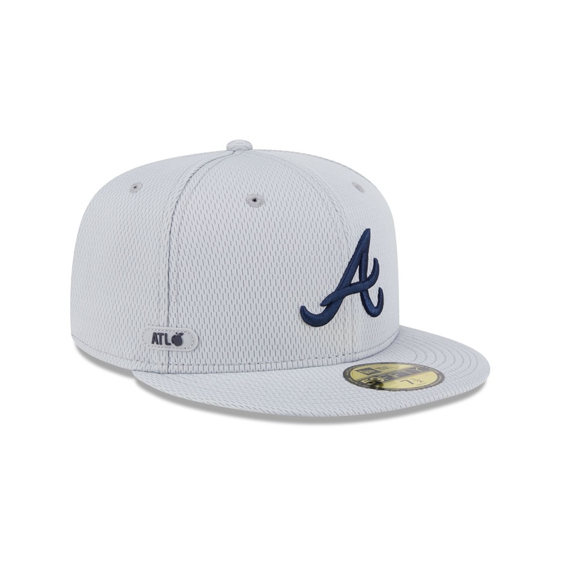 Atlanta Braves 2025 Clubhouse Gray 59FIFTY Fitted Hat 7