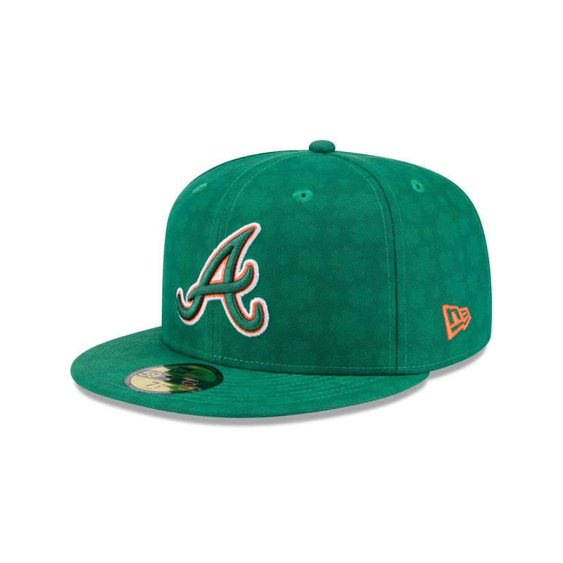 Atlanta Braves St. Patrick’s Day 2025 59FIFTY Fitted Hat 7