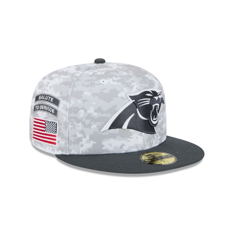 Carolina Panthers 2024 Salute to Service 59FIFTY Fitted Hat 7