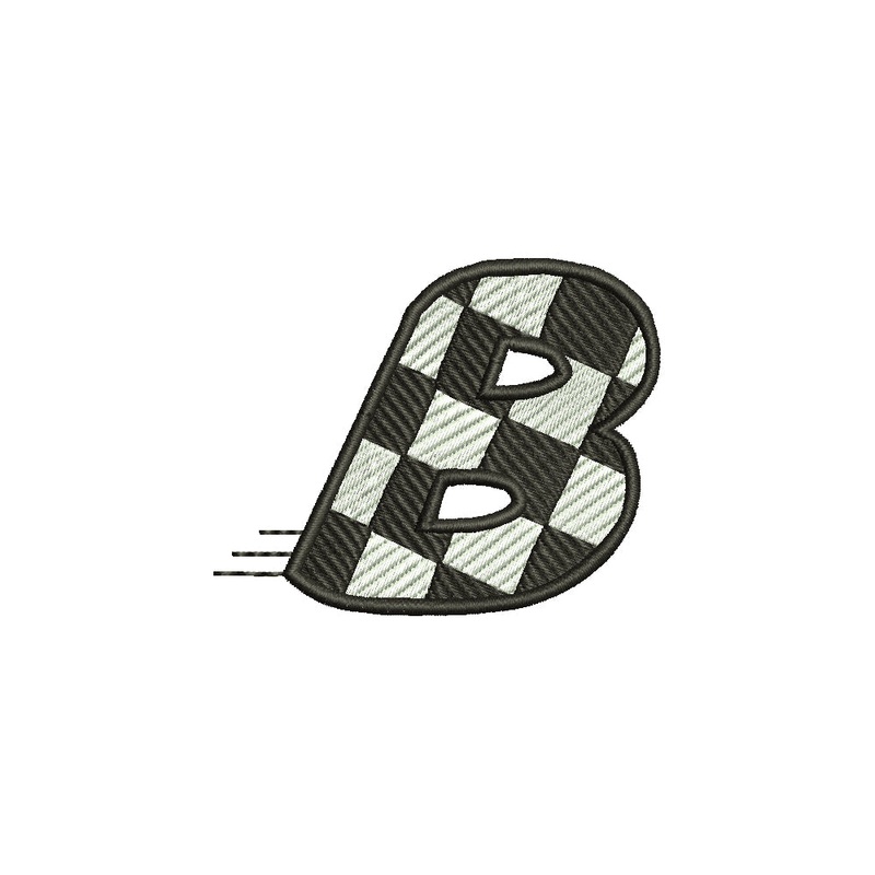 Checkered Flag Alphabet – B Default Title One Size