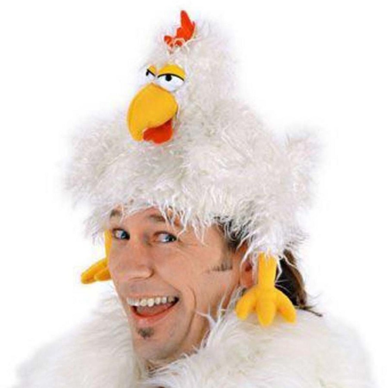 Clucky Chicken Hat WHITE ONE SIZE FITS MOST