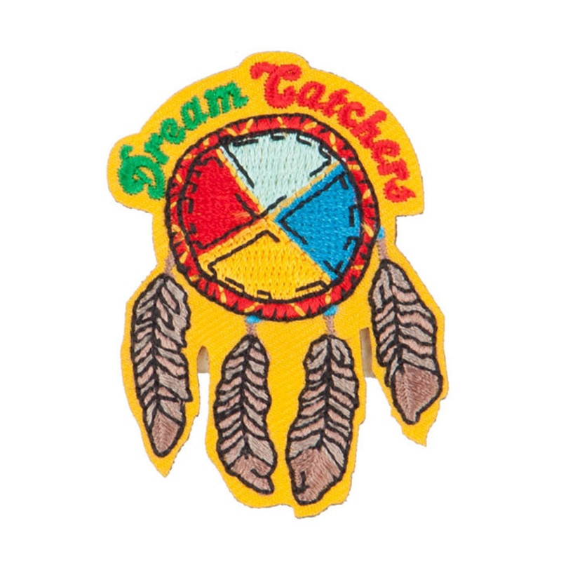 Dream Catchers Embroidered Patch Yellow One Size