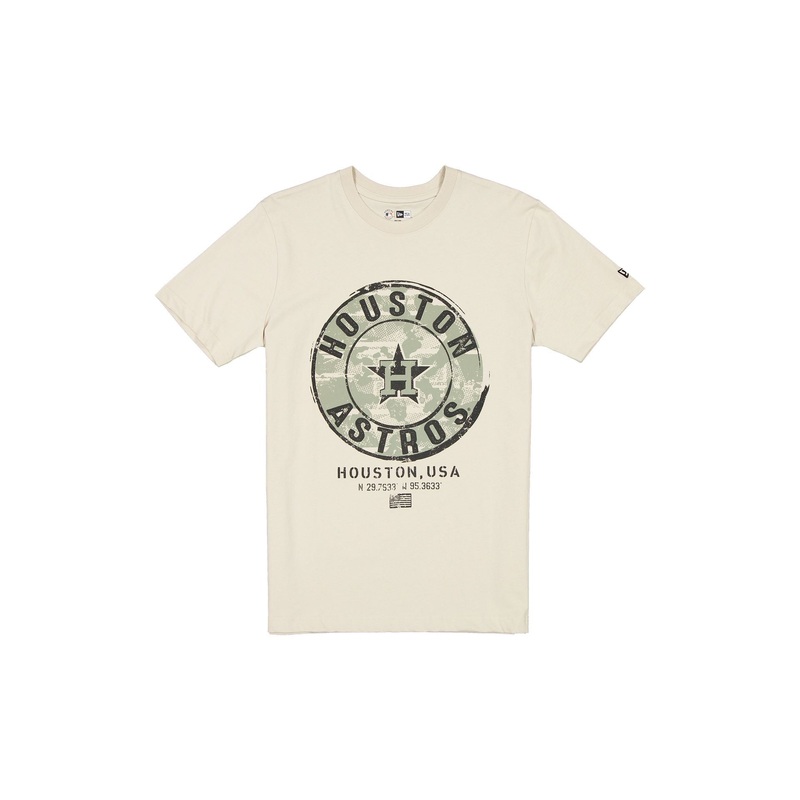 Houston Astros Armed Forces Day 2025 Stone T-Shirt S