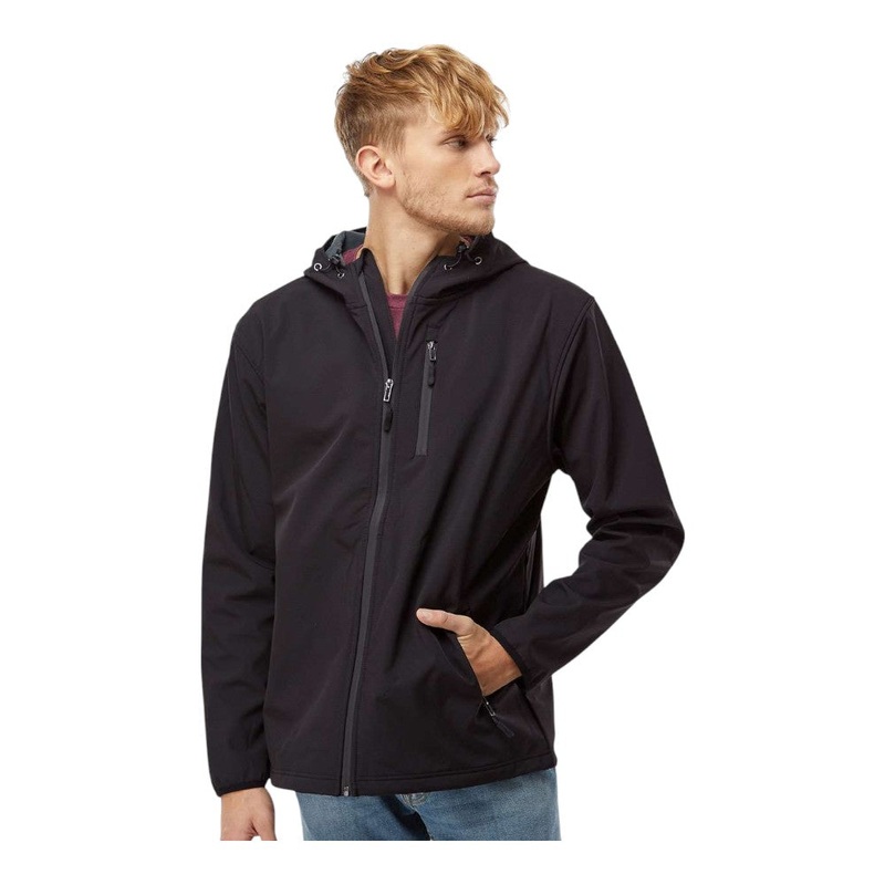 Independent Trading Co EXP35SSZ Men’s Poly-Tech Soft Shell Jacket Black XS
