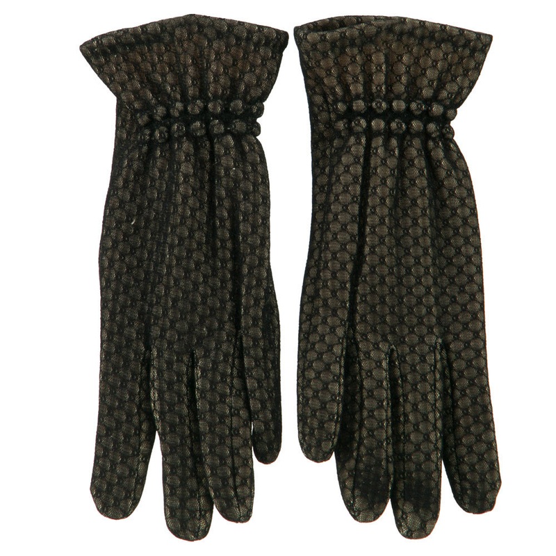 Lace Lined Texting Gloves Black One Size