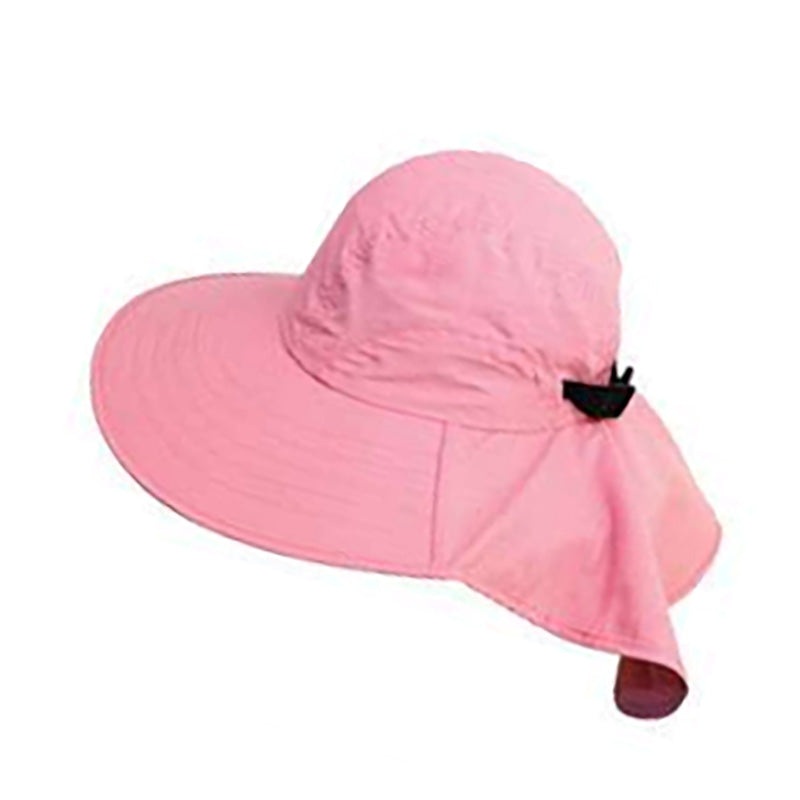 Large Bill Pink Cap with Neck Flap Sun Shield – Karen Keith Pink