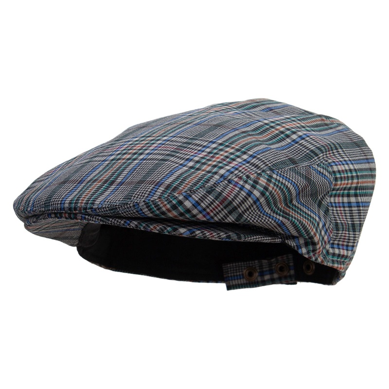 Men’s Plaid Ivy Cap Navy-Green-Plaid One Size