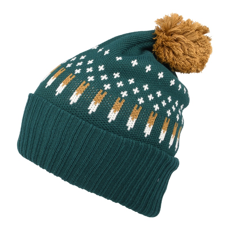 Patagonia Hats Snowfall Powder Town Bobble Hat – Dark Green 1-Size