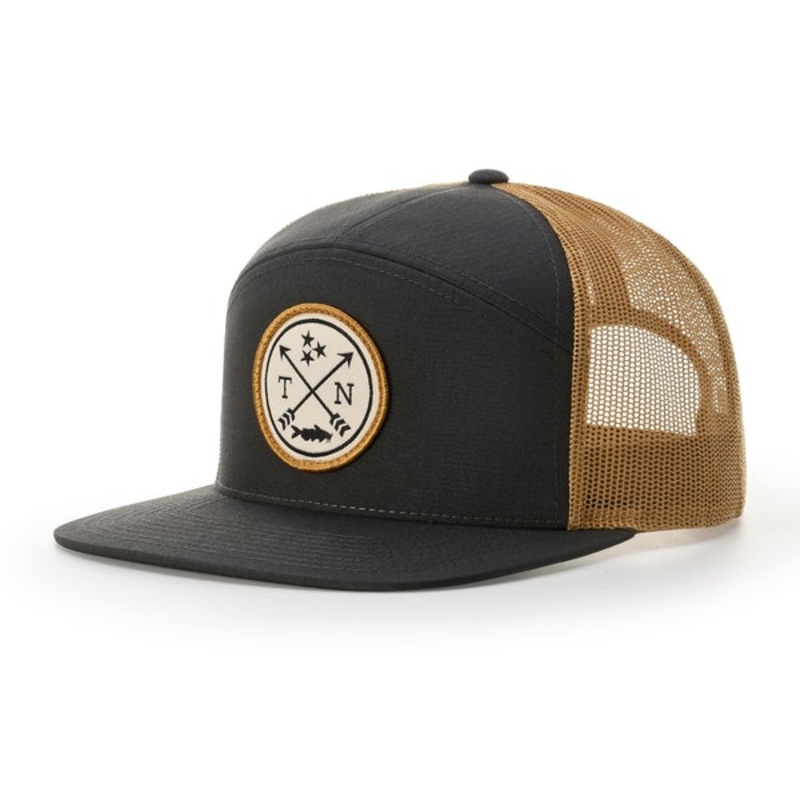 Richardson 168 7-Panel Trucker Hat Black