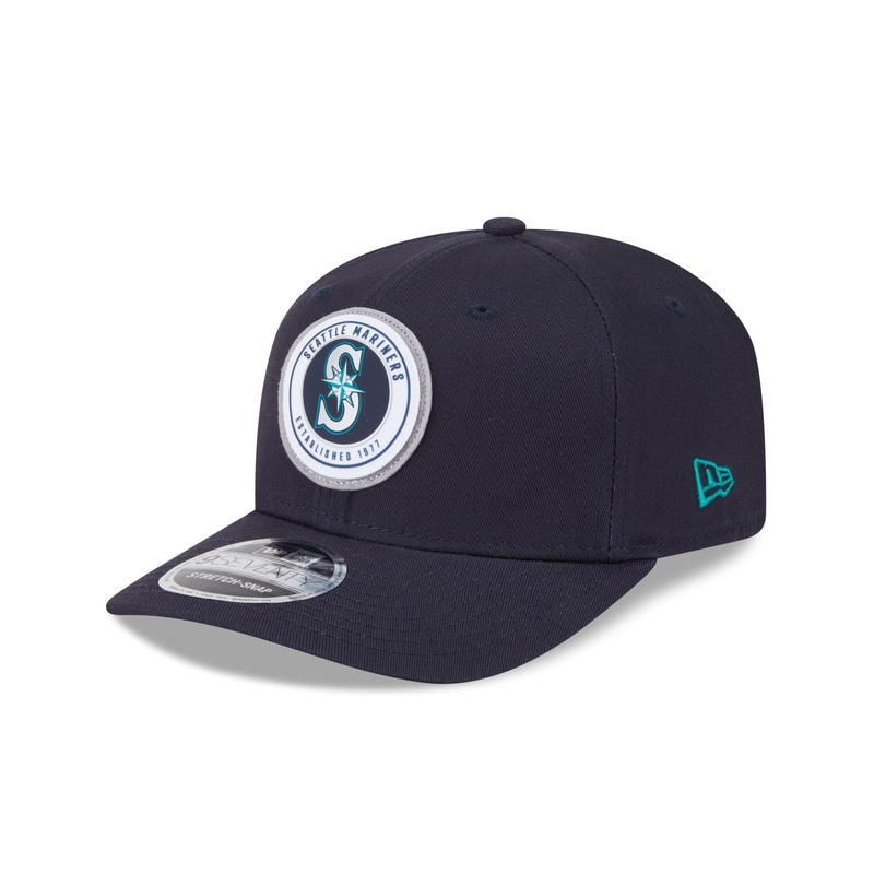 Seattle Mariners Circle Patch 9SEVENTY Stretch-Snap Hat One Size