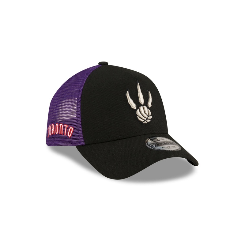Toronto Raptors Classic Edition Black 9FORTY A-Frame Trucker Hat One Size