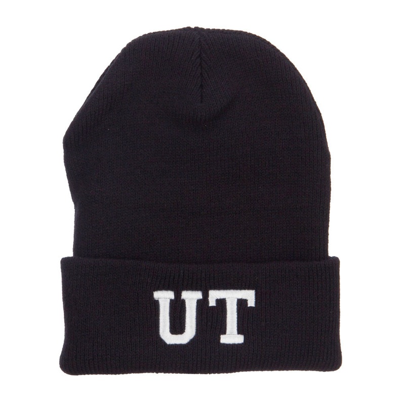 UT Utah State Embroidered Cuff Beanie Black One Size