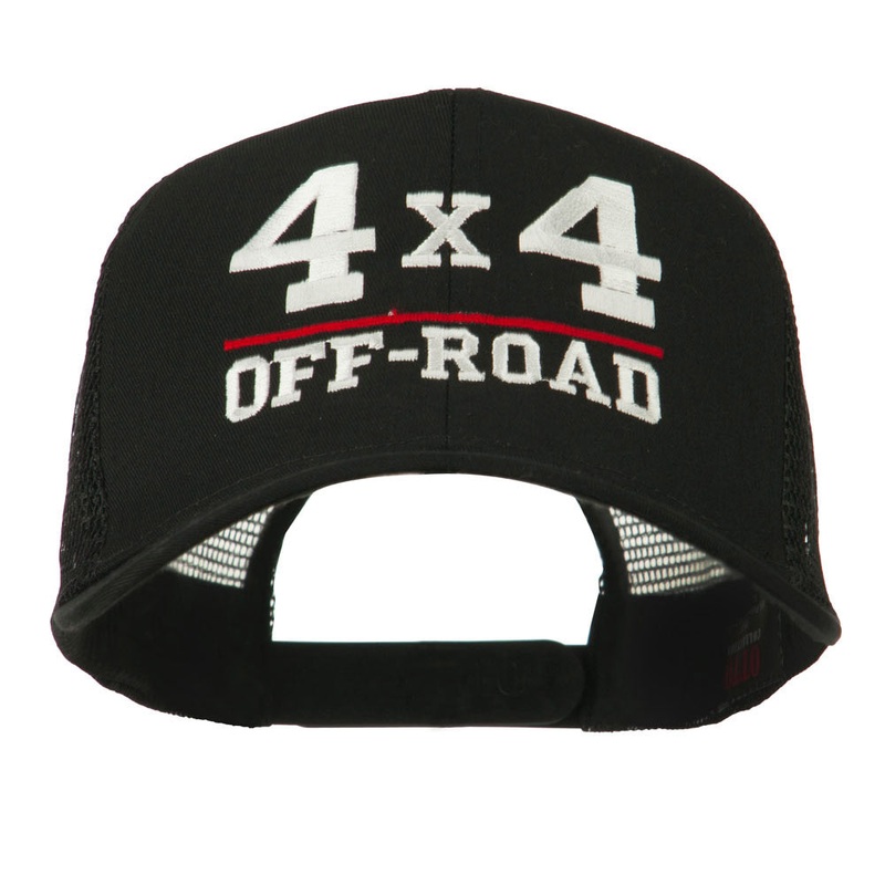 4 x 4 Off Road Embroidered Mesh Back Cap Black One Size
