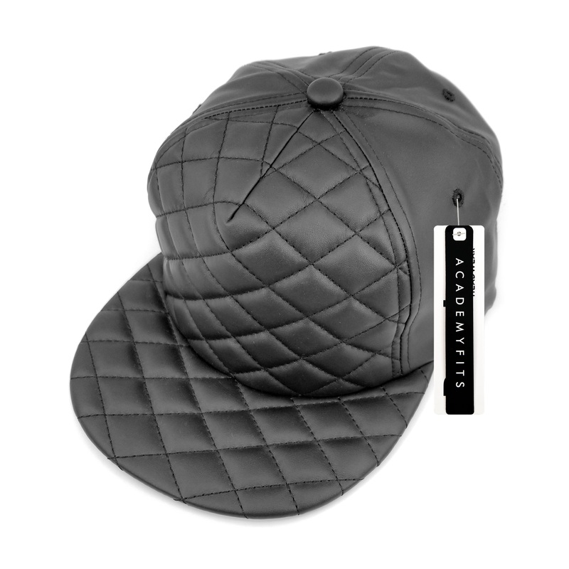 Academy Fits Quilted Foam Strapback Hat 4020 Black
