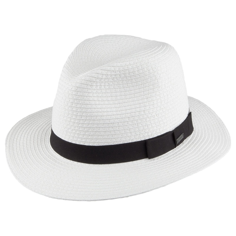 Barts Hats Aveloz Toyo Straw Fedora Hat – White S