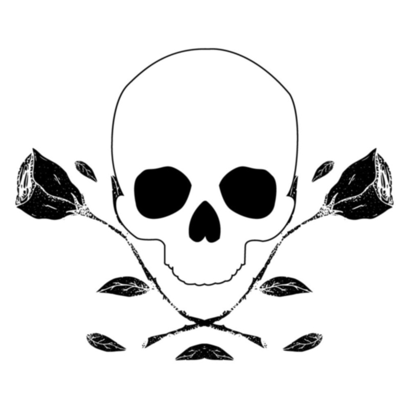 Black Light Skull and Dead Roses Default Title One Size