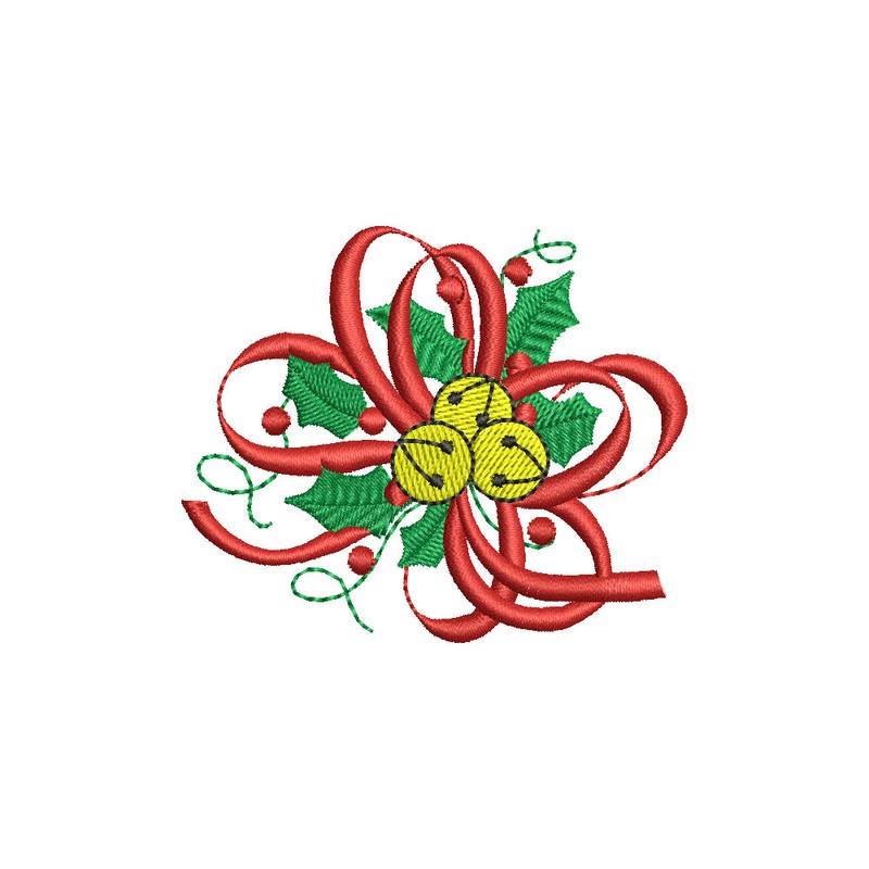 Christmas Holly with Bells Default Title One Size
