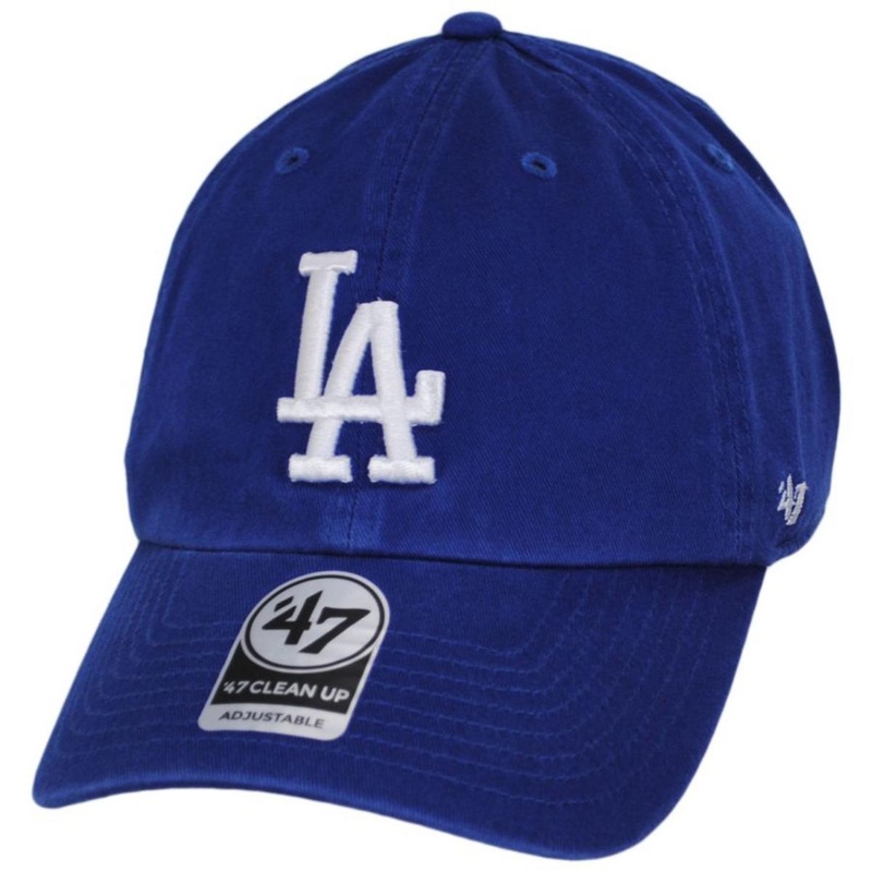 Los Angeles Dodgers MLB Clean Up Strapback Baseball Cap Dad Hat ROYAL ADJUSTABLE
