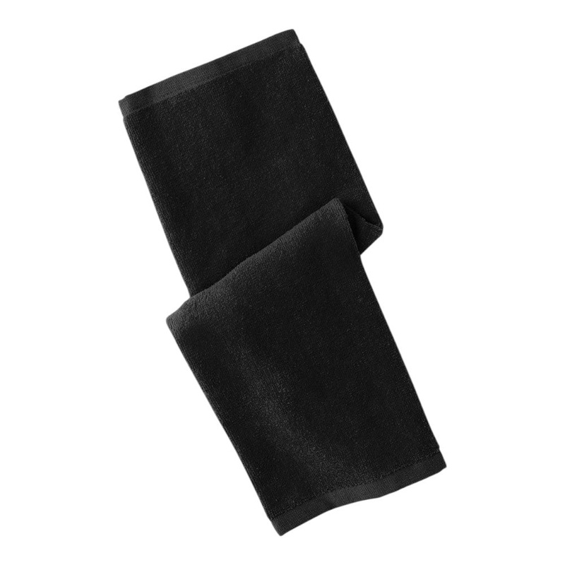 Port Authority PT390 Hemmed Towel Black