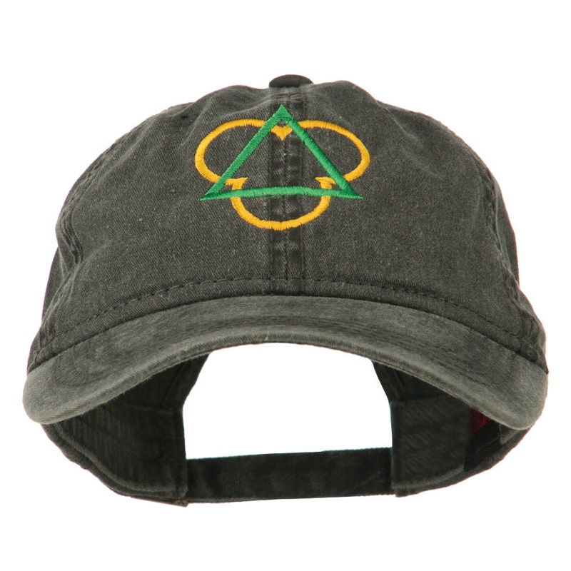 Symbol for Trinity Embroidered Washed Cap Black One Size