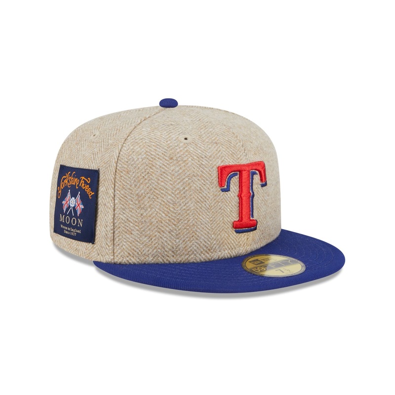 Texas Rangers Herringbone Moon 59FIFTY Fitted Hat 7