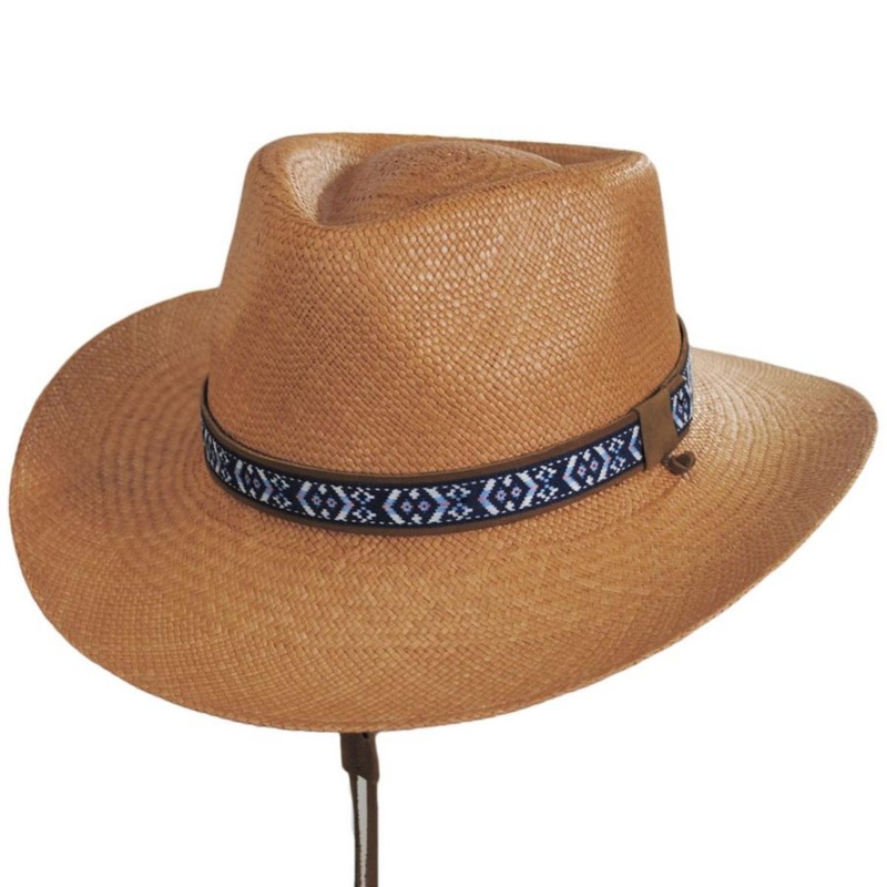 Tribu Panama Straw Outback Hat PUTTY S