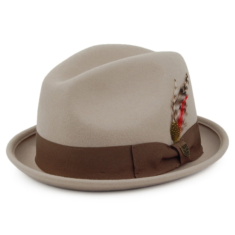 Brixton Hats Gain Trilby Hat – Stone Small-56cm