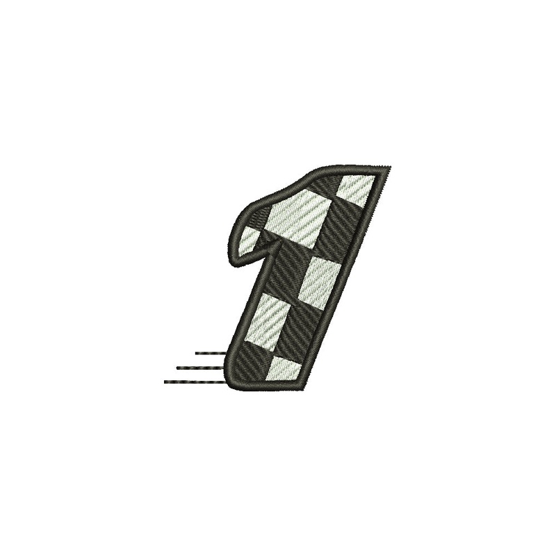Checkered Flag Numbers – 1 Default Title One Size