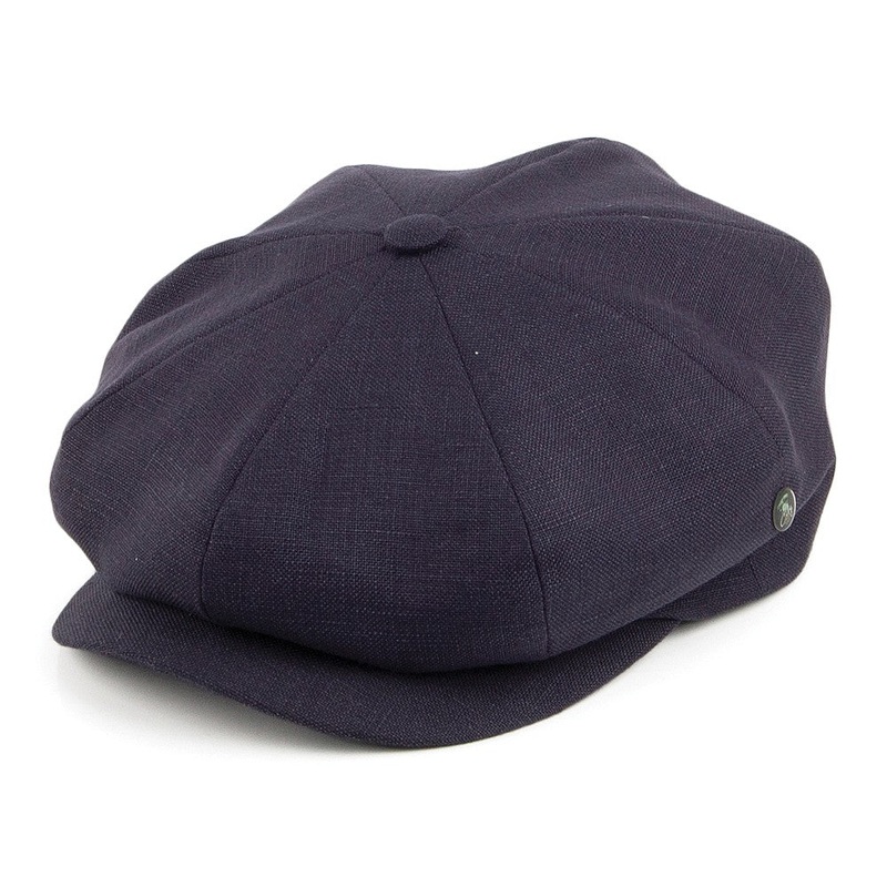 City Sport Linen Newsboy Cap – Navy Blue S