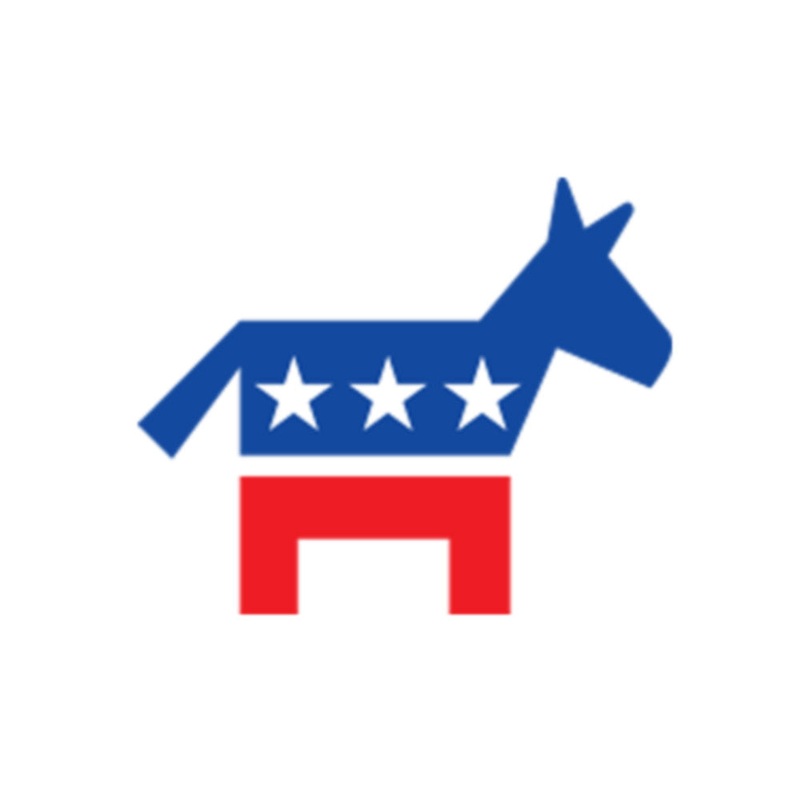 Democratic Donkey Symbol Heat Transfers Sticker Red White Blue One Size