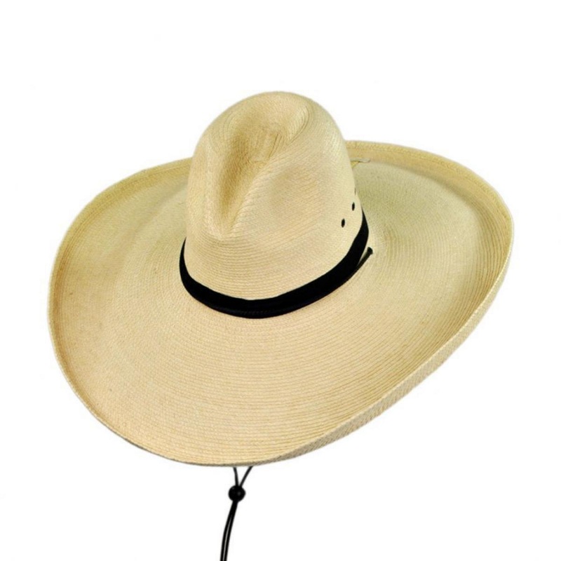 Gus Wide Brim Guatemalan Palm Leaf Straw Hat NATURAL 6 7/8